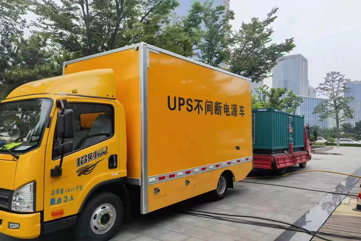 向阳街道发电机租赁施工现场