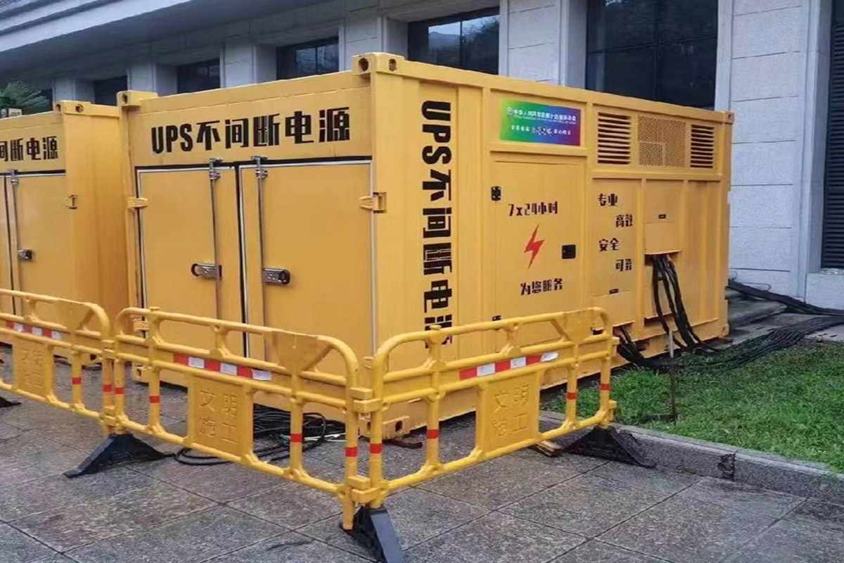 向阳街道发电机租赁施工现场