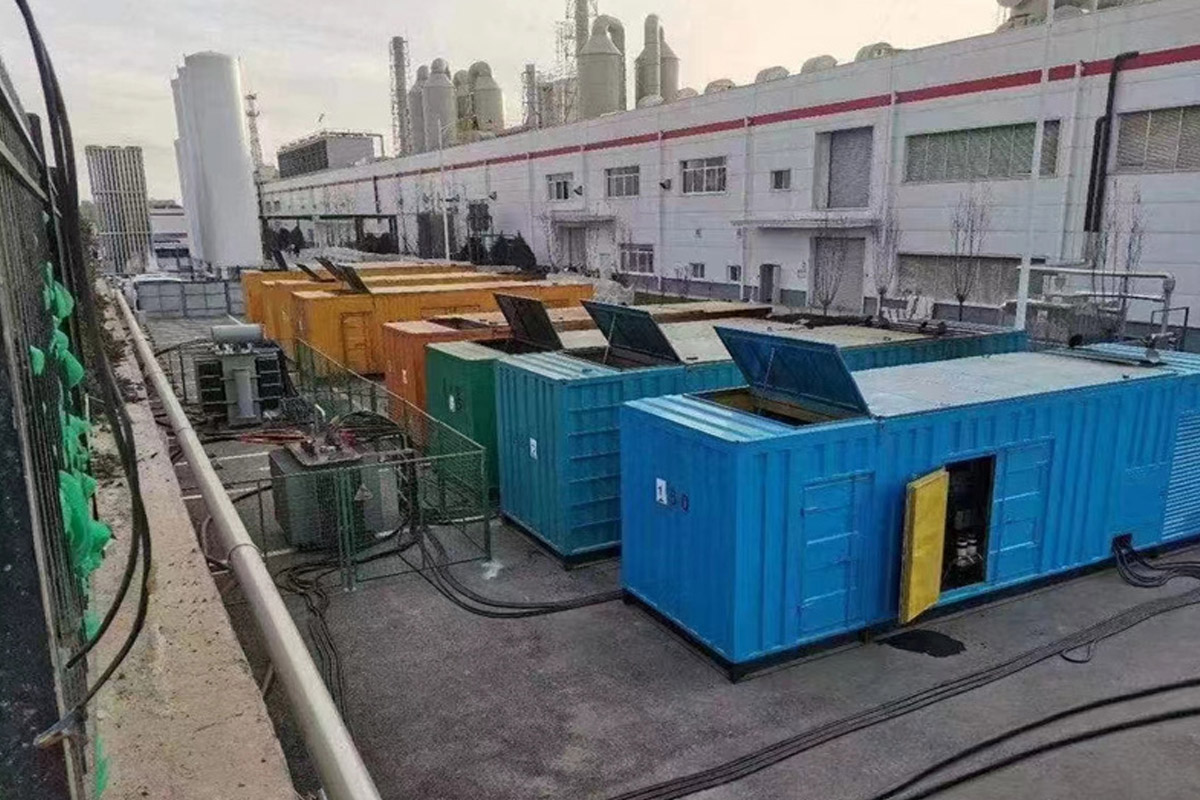 向阳街道发电机租赁施工现场
